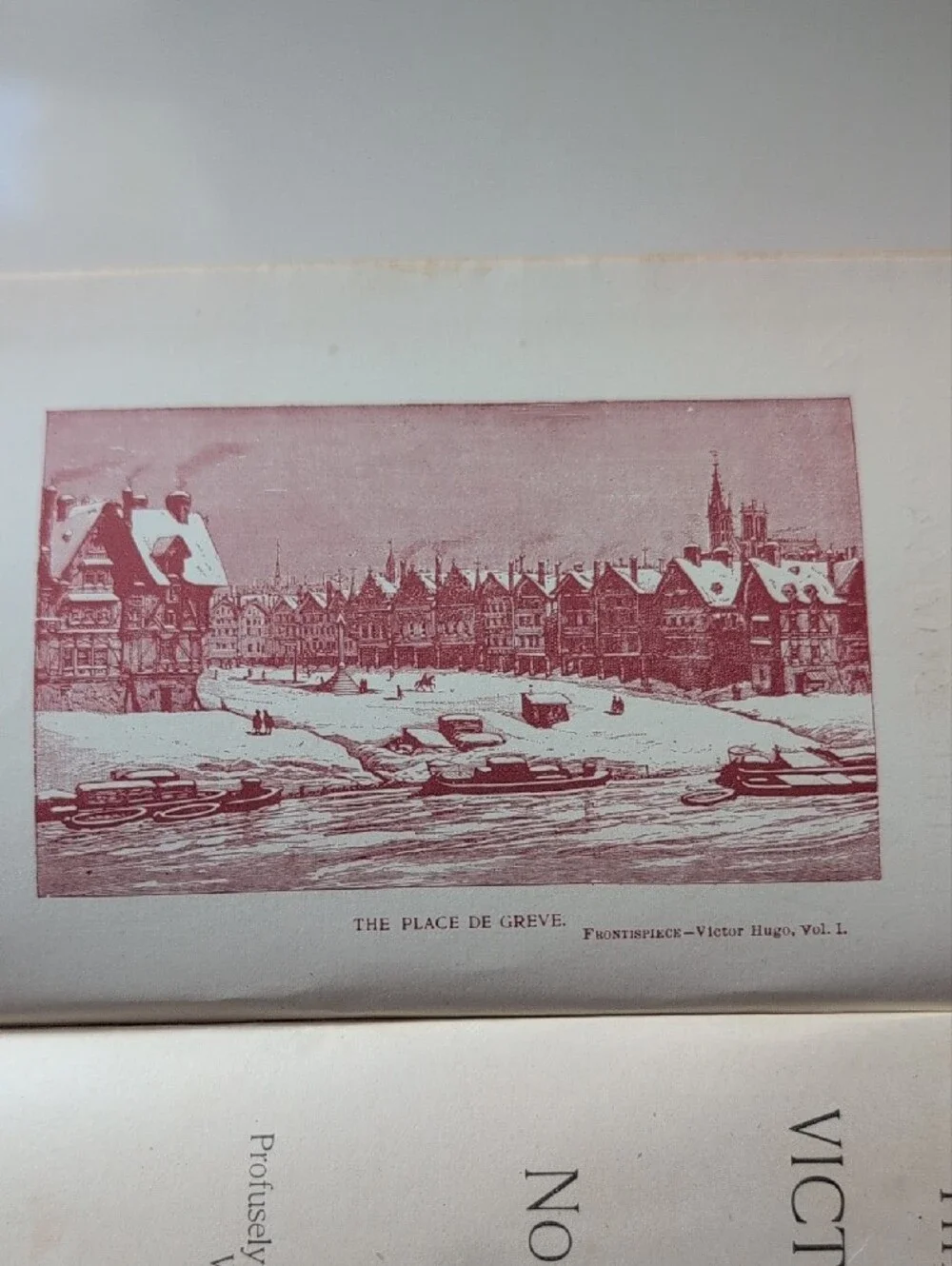 VTG Antique Victor Hugo Notre Dame Vol. I Hardcover Book PF Collier Illustrated
